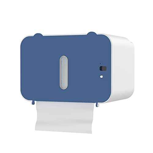 Elektrisch Toilettenpapierhalter, Automatisch Klopapierhalter Ohne Bohren, Selbstklebend Klorollenhalter, Toilettenpapierhalter (Blue) von TWSOUL