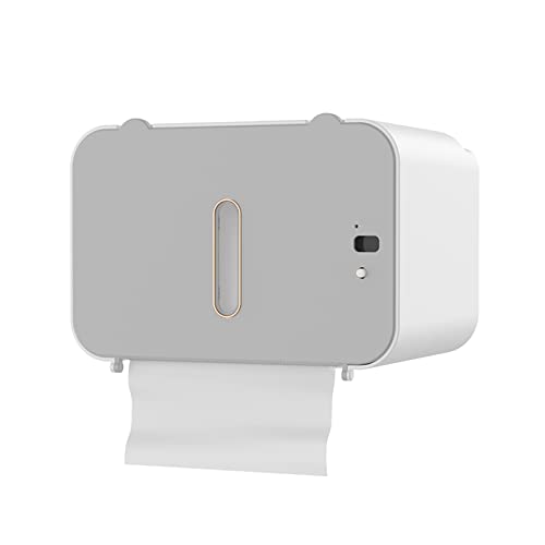Elektrisch Toilettenpapierhalter, Automatisch Klopapierhalter Ohne Bohren, Selbstklebend Klorollenhalter, Toilettenpapierhalter (Gray) von TWSOUL