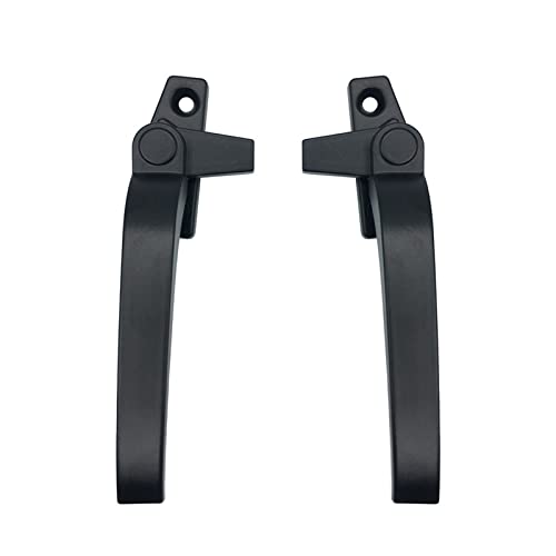 Ersatz Fenster Griffe, Rechts/Linke Fenstergriff, Aluminiumlegierung Herausdrückbarer Fenstergriff, Fenster Griff Hebel Gehäuse Verriegelung Griff (Links + Rechts, Schwarz) von TWSOUL