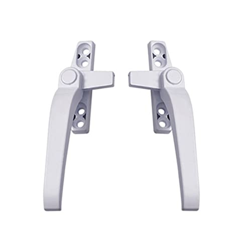 Ersatz Fenster Griffe, Rechts/Linke Fenstergriff, Aluminiumlegierung Herausdrückbarer Fenstergriff, Fenster Griff Hebel Gehäuse Verriegelung Griff (Links + Rechts, Weiß) von TWSOUL