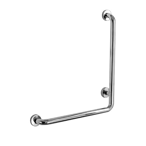 Haltegriff Dusche,Edelstahl 70x50cm L-Förmiger Haltegriffe,Vertikale Winkel Sicherheitsschienen,Rutschfeste Wand montierter Eckhandlauf für Senioren Handicap,Poliert,300 kg Tragkraft (Links A) von TWSOUL
