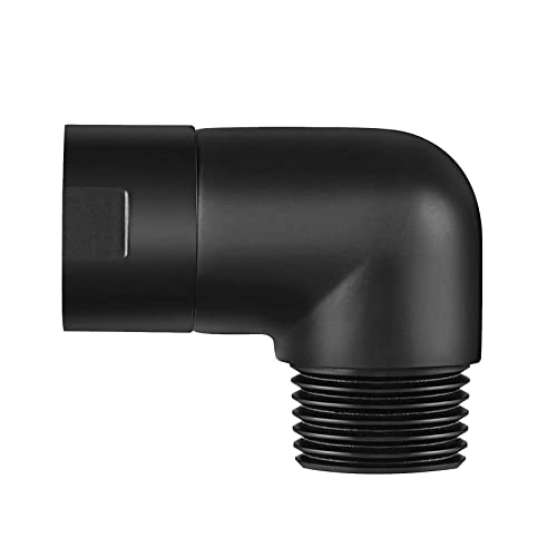 Handbrause Adapter 90 Grad, Winkelstück Für Handbrause Beweglich Duscharmanschluss (90° - Schwarz) von TWSOUL