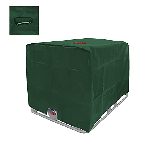 IBC Tank Abdeckung, Abdeckplane für Wassertank 1000L, IBC Container Cover, Abdeckplane Schutzhülle Schutzhaube Schutzplane Geeignet für IBC-Tank Behälter Container Regenwassertank (grün) von TWSOUL