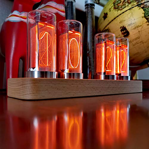 LED Nixie Uhr,Digital Tube Clock,Nixie Tube Uhr Mehrere,Kalender, DIY Customized Photo Display,20 Modus, USB TypC für Liebhaber, Freund, Weihnachten, Geburtstag (C) von TWSOUL