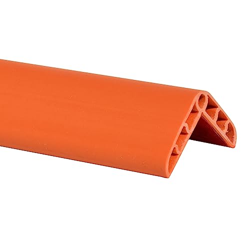 PVC Winkelprofil, 40x40mm Kunststoffwinkel PVC Gummi,Selbstklebend Kantenschutzprofil, Elastischer Kantenschutz Eckschutzprofil (100x4cm - Orange) von TWSOUL