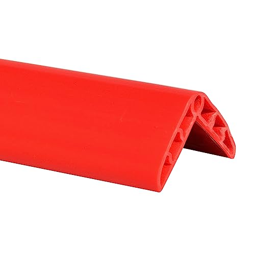 PVC Winkelprofil, 40x40mm Kunststoffwinkel PVC Gummi,Selbstklebend Kantenschutzprofil, Elastischer Kantenschutz Eckschutzprofil (100x4cm - Orange) von TWSOUL
