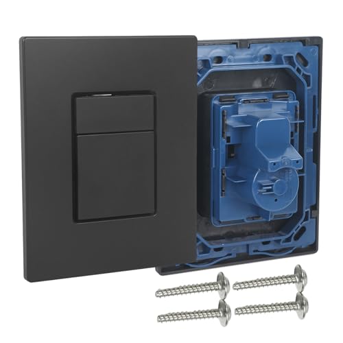 Betätigungsplatte drückerplatte Chrom Kunststoff WC spülkasten ersatzteile,Passt zu Grohe Skate Cosmopolitan - Abdeckplatte (197x156mm,wassersparend, für 2-Mengen- & Start & Stopp- Betätigung) von TWSOUL
