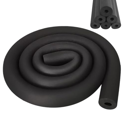 Rohrisolierung Schaumstoff Ø 6mm/16mm/25mm/32mm,Rohrdämmung Isolierung Rohr,Rohrschale Rohrisolierung Weichschaum,9mm Isolierstärke für Heizung Sanitär Heizungsrohr Kupferrohr 1.8m (Schwarz, Ø 25mm) von TWSOUL
