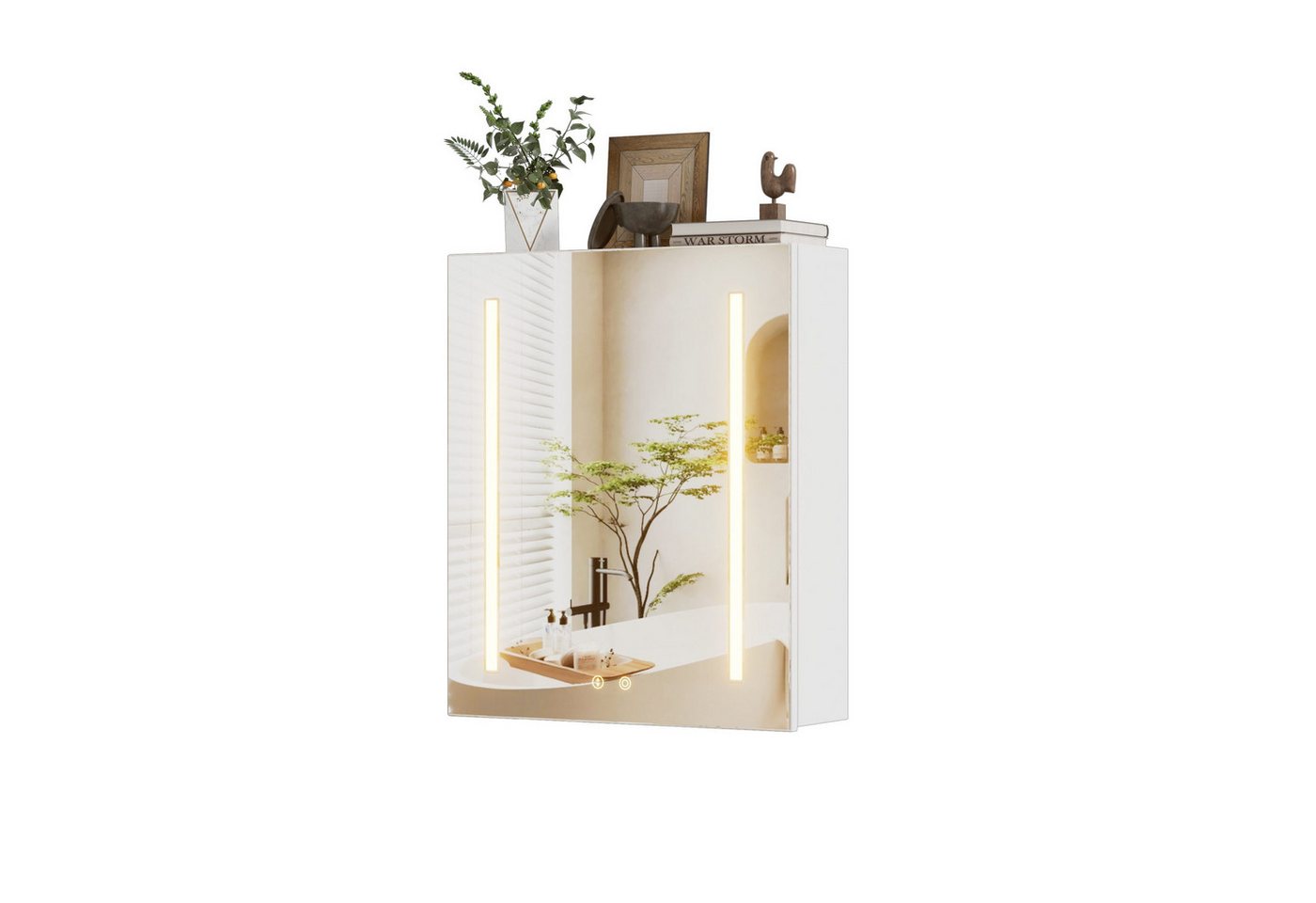 TWSOUL Badezimmerspiegelschrank Spiegelschrank mit LED-Beleuchtung , Antibeschlagfunktion Defog-Funktion, 50.6*15.3*60cm TWSOUL Badezimmerspiegelschrank Spiegelschrank mit LED-Beleuchtung , Antibeschlagfunktion Defog-Funktion, 50.6*15.3*60cm von TWSOUL