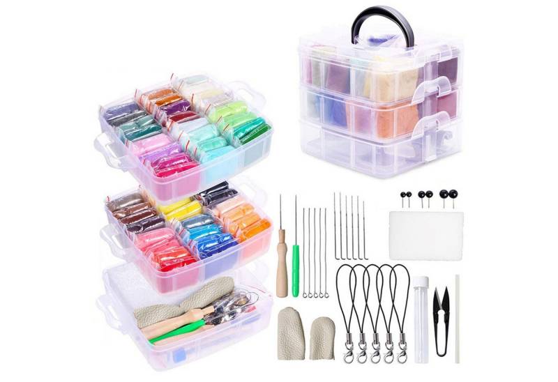 TWSOUL Bastelfilz DIY-Nadelfilzset, 40 Farben, Das Zubehör ist reichhaltig und kann zu Puppen usw. verarbeitet werden TWSOUL Bastelfilz DIY-Nadelfilzset, 40 Farben, Das Zubehör ist reichhaltig und kann zu Puppen usw. verarbeitet werden von TWSOUL