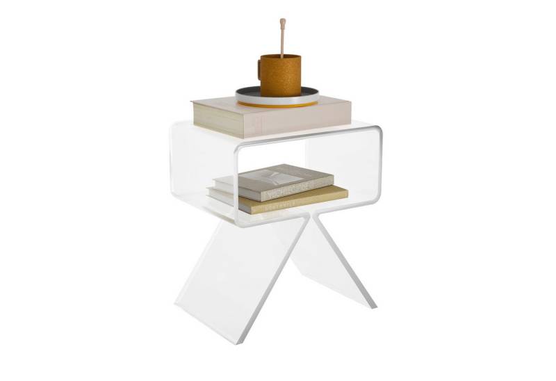 TWSOUL Beistelltisch Acryl Nachttisch, Modern Transparent Tisch, 45H cm von TWSOUL