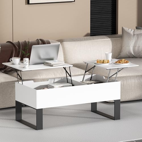 TWSOUL Couchtisch Höhenverstellbar, Wohnzimmertisch mit Verstecktem Fach, Couchtisch Ausziehbar, Kaffeetisch umwandelbar in Esstisch, Sofatisch für Wohnzimmer, Büro, 100 x 50 cm TWSOUL Couchtisch Höhenverstellbar, Wohnzimmertisch mit Verstecktem Fach, Couchtisch Ausziehbar, Kaffeetisch umwandelbar in Esstisch, Sofatisch für Wohnzimmer, Büro, 100 x 50 cm von TWSOUL