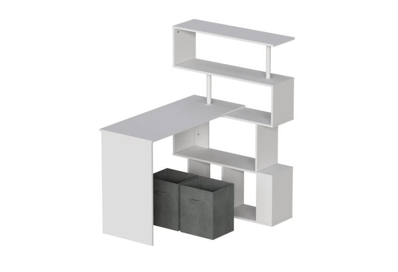 TWSOUL Eckschreibtisch Eckschreibtisch, Drehbarer Computertisch mit Ablage von TWSOUL