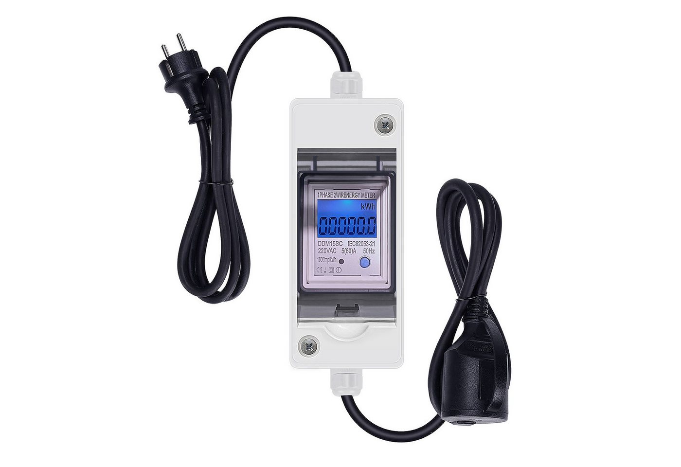 TWSOUL Energiekostenmessgerät Mobiler digitaler Stromzähler, IP65 Stromverbrauchsmessgerät, mit Kabel LED Reset, für Wohnmobil, Elektroauto, Zuhause TWSOUL Energiekostenmessgerät Mobiler digitaler Stromzähler, IP65 Stromverbrauchsmessgerät, mit Kabel LED Reset, für Wohnmobil, Elektroauto, Zuhause von TWSOUL