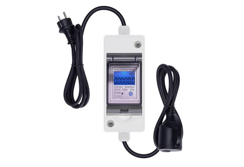 TWSOUL Energiekostenmessgerät Mobiler digitaler Stromzähler, IP65 Stromverbrauchsmessgerät, mit Kabel LED Reset, für Wohnmobil, Elektroauto, Zuhause von TWSOUL