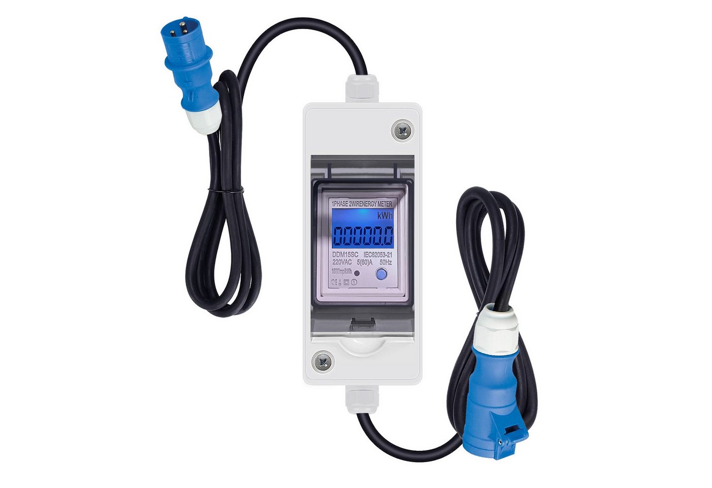 TWSOUL Energiekostenmessgerät Mobiler digitaler Stromzähler, IP65 Stromverbrauchsmessgerät, mit Kabel LED Reset, für Wohnmobil, Elektroauto, Zuhause TWSOUL Energiekostenmessgerät Mobiler digitaler Stromzähler, IP65 Stromverbrauchsmessgerät, mit Kabel LED Reset, für Wohnmobil, Elektroauto, Zuhause von TWSOUL