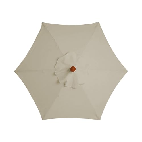 TWSOUL Ersatz-Sonnenschirm-Stoffbezug, 3m 6 Rippen Sonnenschirm Ersatz Baldachin Abdeckung, Anti-Ultraviolett Patio Umbrella Cloth Cover (A, 3m / 6 Rippen) von TWSOUL