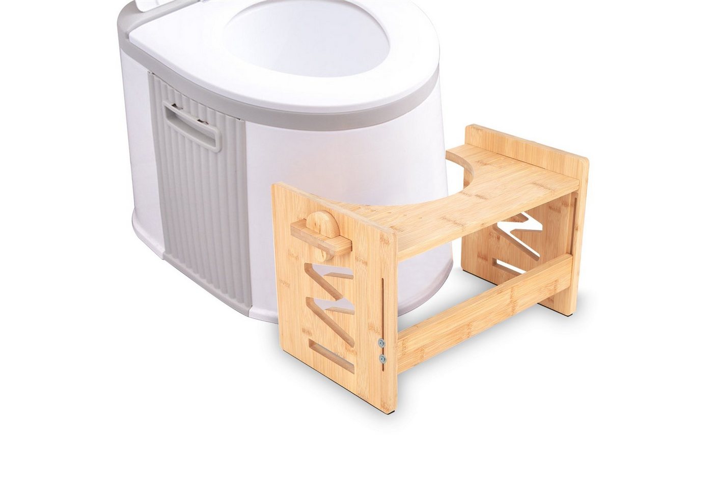 TWSOUL Hocker Toilettenhocker aus Bambus WC Hocker von TWSOUL