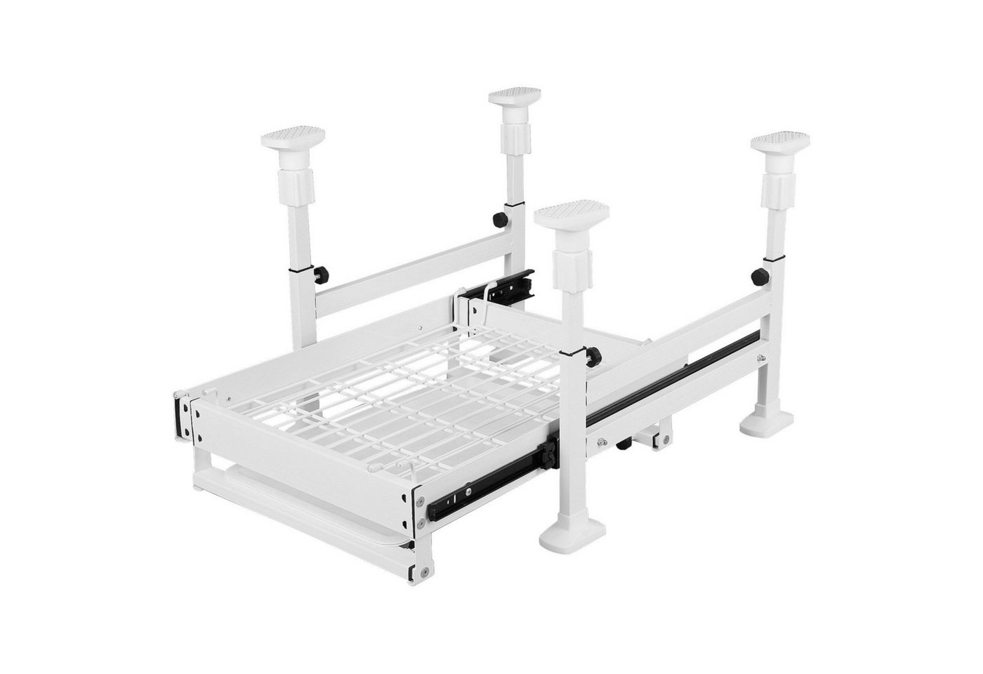 TWSOUL Küchenregal Schranklagerregal, Kein Lochschubladen-Lagerregal, Ausziehbares Schrankregal, Tragfähigkeit 60 kg von TWSOUL