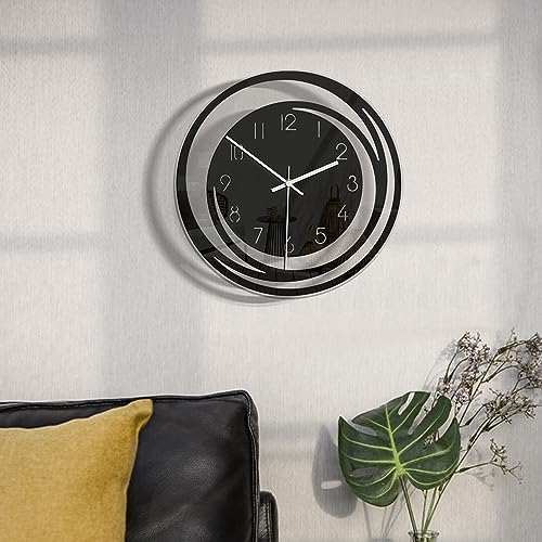 TWSOUL Moderne Wanduhr, Wanduhren für Wohnzimmer, 28 cm Großes Ziffernblatt,Ohne TickgeräUsche Lautlos für Schule, Wanduhr Zuhause, Wanddekoration von TWSOUL