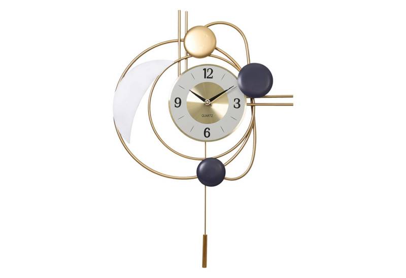 TWSOUL Pendelwanduhr Stille Swing-Wanduhr, Nordische Kunstwanduhr (Leises Design,44cm*64cm(B*H) von TWSOUL