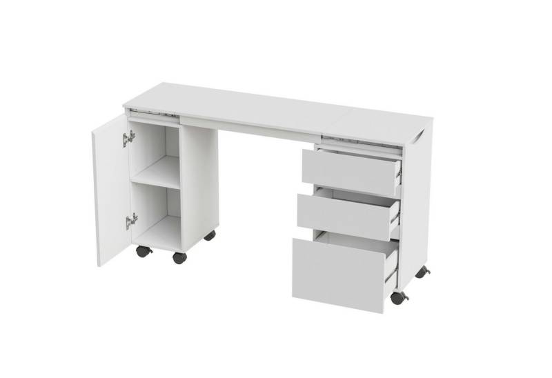 TWSOUL Schreibtisch Multifunktionaler Schreibtisch, ausziehbarer Schreibtisch, (66-120)*36.5*73cm(L*B*H),Tragfähigkeit 80 kg von TWSOUL