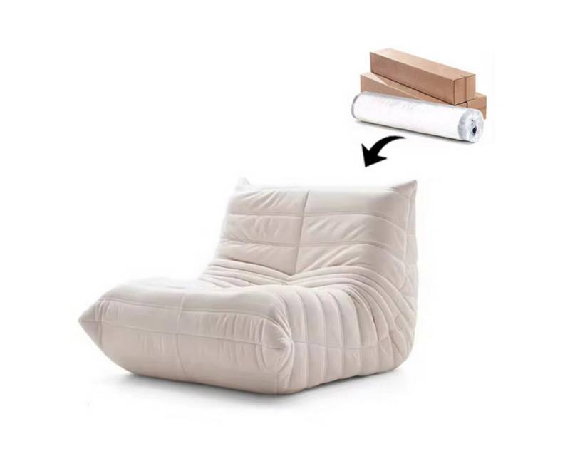 TWSOUL Sitzsack Bodensofa,Sitzsacksofa,Raupen-sitzsackstuhl,87CM*102CM*70CM, 35D hochelastischer Schwamm, von TWSOUL