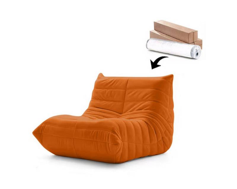 TWSOUL Sitzsack Bodensofa,Sitzsacksofa,Raupen-sitzsackstuhl,87CM*102CM*70CM, 35D hochelastischer Schwamm, von TWSOUL