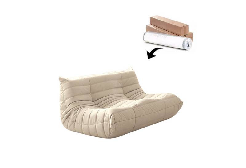 TWSOUL Sitzsack Bodensofa,Sitzsacksofa,Raupen-sitzsackstuhl,87CM*102CM*70CM, 35D hochelastischer Schwamm, von TWSOUL