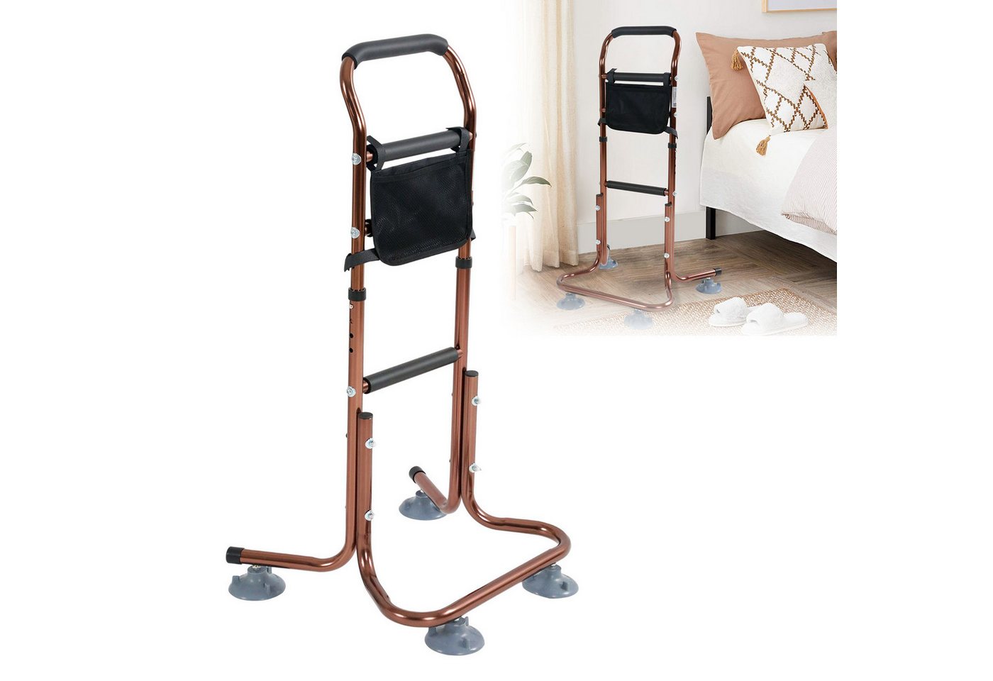 TWSOUL Stehhilfe Mobile Aufstehhilfe für Senioren mit Tasche, Sicher Höhenverstellbar, Senioren Aufstehhilfe für Bett&Stuhl, Sitz- und Stehhilfe Haltegriff von TWSOUL