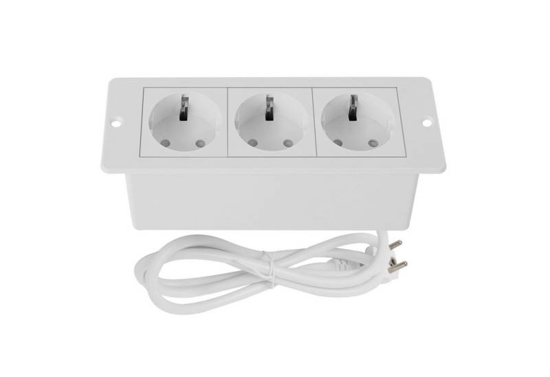 TWSOUL Tischplatte Versenkte Steckdose Einbau-Tischsteckdosenleiste 3-fach (Kabellänge 1.8 m), Versenkbare Steckdose für Schreibtisch, Küche & Büro von TWSOUL