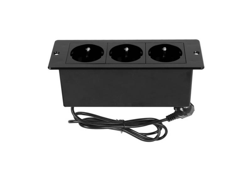 TWSOUL Tischplatte Versenkte Steckdose Einbau-Tischsteckdosenleiste 3-fach (Kabellänge 1.8 m), Versenkbare Steckdose für Schreibtisch, Küche & Büro von TWSOUL