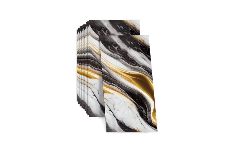 TWSOUL Wandsticker mitation Fliesen Wandaufkleber,30*60cm,10pcs, Wasserdicht und schmutzabweisend von TWSOUL