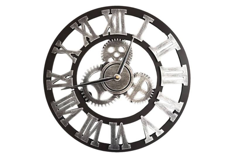 TWSOUL Wanduhr 34CM 3D Handgefertigte Imitation Eisen Handwerk leise Wanduhr (Dekorative Wanduhr, Industrie-Zahnrad) von TWSOUL