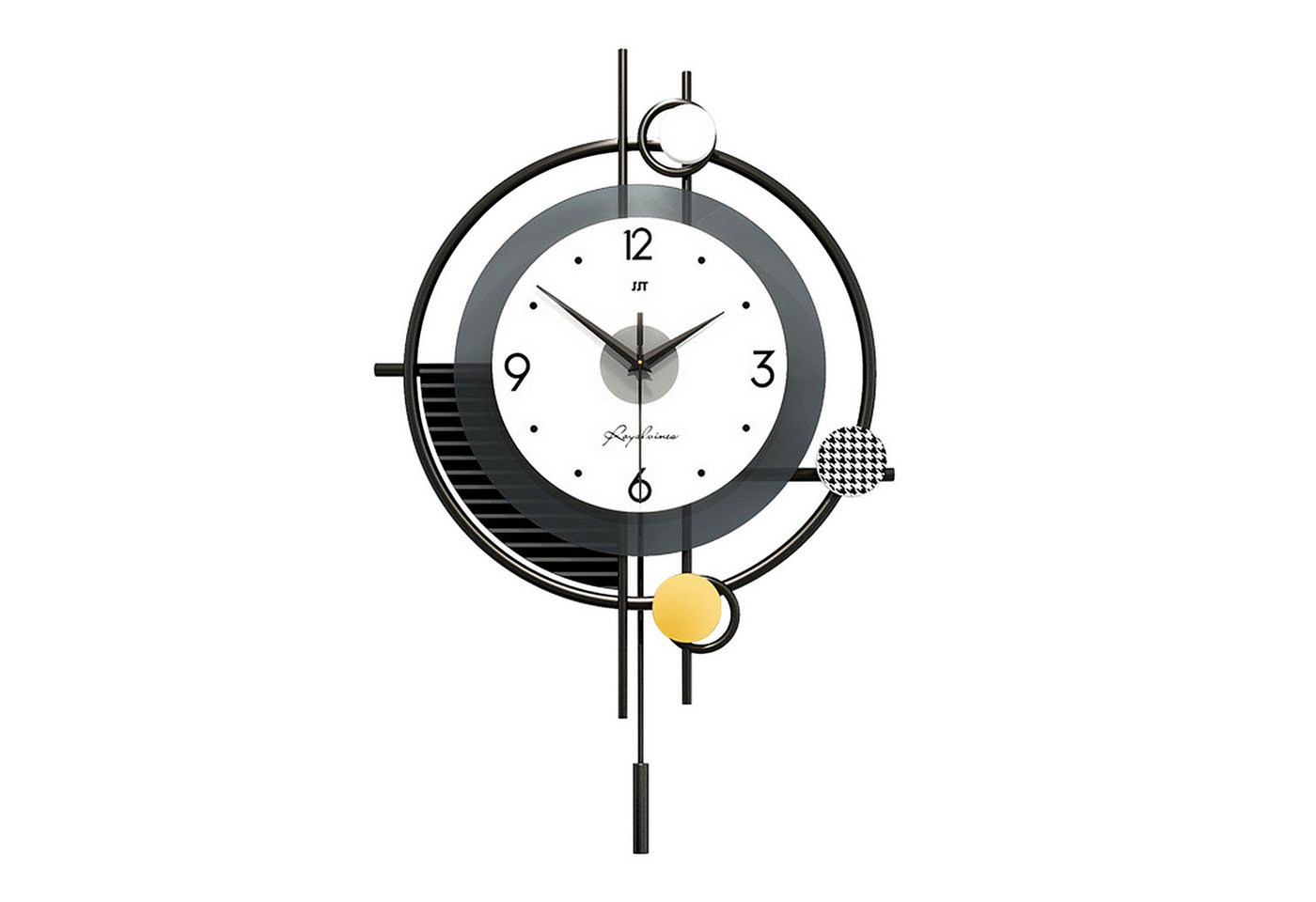 TWSOUL Wanduhr Moderne Lautlos Dekorative Stil Wanduhr, 3 Schicht Zifferblatt (für Wohnzimmer Schlafzimmer Büro Küche, 38*58 cm) von TWSOUL