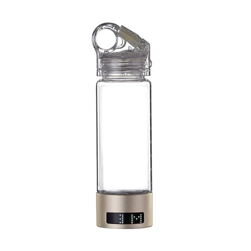 Wasserstoff Generator 420 ML Tragbar Reiches Ionisator, Pem Technologie Hydrogen Wasserstoffreiche Generator, USB Wiederaufladbar Wasserstoff-Wasserflasche (400 ml - Gold) von TWSOUL