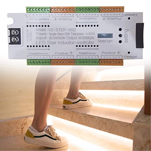 Treppen-LED-Bewegungssensor-Controller, LED Treppenbeleuchtung mit Bewegungssensor, 32 Stufen, Automatische Treppensteuerung von TWSOUL