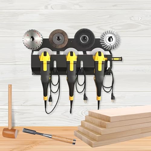 Winkelschleifer Halterung, 2-in-1 Winkelschleifer Wandhalterung mit Schnuraufhänger Und Scheibenhalter Winkelschleifer Ständer für Poliermaschine, Metall, Vielseitig von TWSOUL