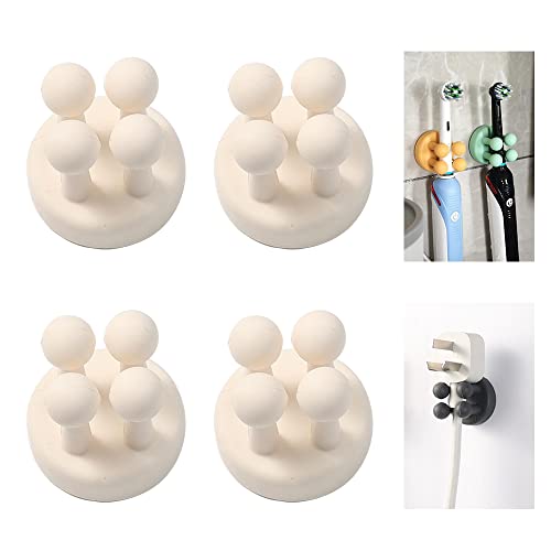Klebehaken 4 Stück Weiß,FUNNY HOOKS, Rasiererhalter ohne Bohren, Zahnbürsten Halterung, Rasierhobel Damen Halter, Nassrasierer Klebehalterung Dusche, Stifthalter selbstklebend, Handtuchklemme (Weiß) Klebehaken 4 Stück Weiß,FUNNY HOOKS, Rasiererhalter ohne Bohren, Zahnbürsten Halterung, Rasierhobel Damen Halter, Nassrasierer Klebehalterung Dusche, Stifthalter selbstklebend, Handtuchklemme (Weiß) von TWSTYFAL