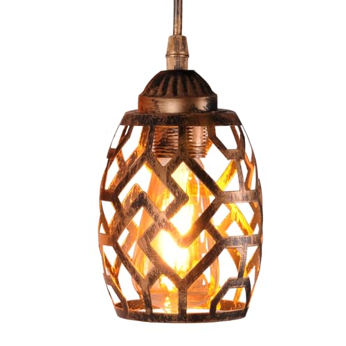 TWSXTE E27 Vintage Pendant Lamp industrielle Retro Deckenleuchte Innenbeleuchtung, verstellbare Seildekoration (ohne Glühbirne) von TWSXTE