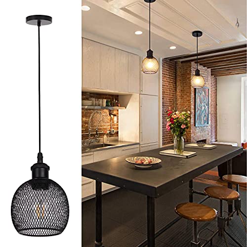 TWSXTE Vintage Hängelampe, industrielle Retro Deckenleuchte, Rustikal Stil Käfig Kronleuchter, Innenbeleuchtung, Küche Wohnzimmer Esszimmer Schlafzimmer Lampe, E27 LED verstellbare Seil Dekoration TWSXTE Vintage Hängelampe, industrielle Retro Deckenleuchte, Rustikal Stil Käfig Kronleuchter, Innenbeleuchtung, Küche Wohnzimmer Esszimmer Schlafzimmer Lampe, E27 LED verstellbare Seil Dekoration von TWSXTE
