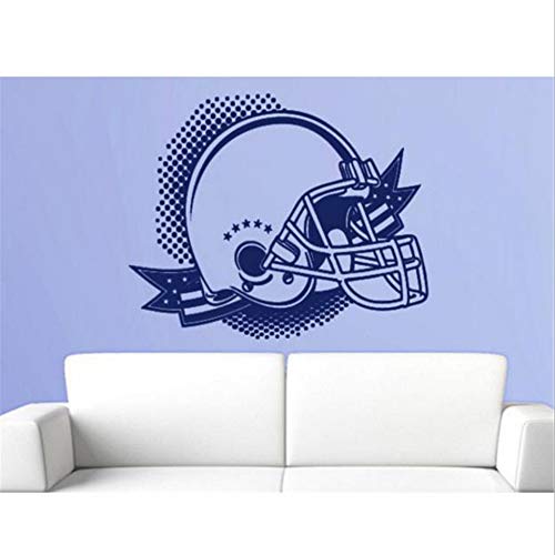 Wandaufkleber Wandtattoo American Football Helm Wandaufkleber Vinyl Aufkleber Wohnkultur Tapete Schlafzimmer Aufkleber 29X38 Cm von TWYYDP