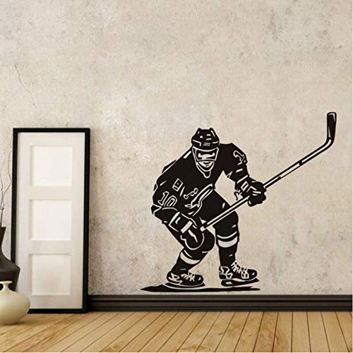 Wandtattoos Wandsticker 57X60 Cm Eishockey Spieler Nhl Sport Boy Zimmer Wandbild Dekor Wandkunst Vinyl Aufkleber Aufkleber Home Design Tapete Wandbild von TWYYDP