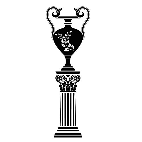 Wandtattoos Wandsticker Antike Griechische Vase Wohnzimmer Dekorative Wandbild Vinyl Abnehmbare Diy Wohnkultur Fertige Größe 44X120 Cm von TWYYDP