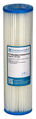 Lamellenfilter Faltenfilter Schmutz-Wasserfilter Mehrwegfilter Geräteschutz Regenwasserfilter auswaschbar Polyester 10 Zoll (Filterfeinheit 20µm) von TWaLa
