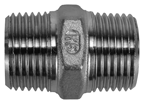 TWaLa Doppelnippel 3/8 Zoll Edelstahl V4A Außengewinde Verbindungsstück 2 x AG aus Gewindefitting, Messing Fitting für Trinkwasseranlage geeignet Verbindungsstück Absatznippel Sechskantnippel Fitting TWaLa Doppelnippel 3/8 Zoll Edelstahl V4A Außengewinde Verbindungsstück 2 x AG aus Gewindefitting, Messing Fitting für Trinkwasseranlage geeignet Verbindungsstück Absatznippel Sechskantnippel Fitting von TWaLa