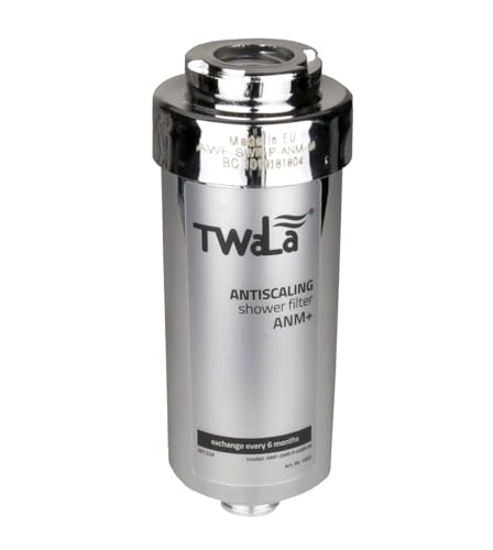TWaLa Duschfilter filtert Kalk und Chlor Markenware 1/2" IG und AG AWF-SWR-P-ANM-B ANTISCALING (Chrom) von TWaLa