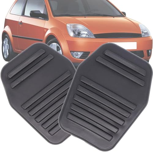 TXBZQKJ Bremskupplung Pedalauflagen für Ford Fiesta MK5 Mondeo MK3 Cougar KA Tourneo, Gummi Fußstütze Bremspedal Abdeckung Auto Kupplung Pedale Pad 2 Stück von TXBZQKJ