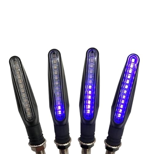 TXDBD Blinker 2/4 Pcs Moto Turn Signal Lights Blinker for K&awasaki Z400 Z 750 1000 900 800 250 650 Zxr 400 Tail Lights Indicators Flashers Lamp(Violett,4 Stück) von TXDBD