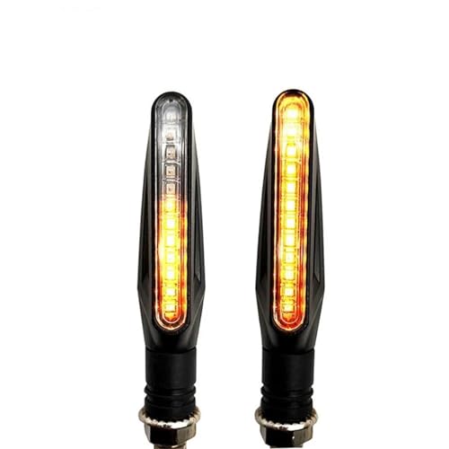 TXDBD Blinker 2/4 Pcs Motorcycle Turn Signal Light Indicators Amber Blinker Flash Lamp for K&awasaki Z1000SX Z750 Z1000 Z650 Z900 Z800 Z250 Z300(Gelb,2 Stück) von TXDBD
